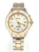 Brand New Seiko Ladies Sportura Kinetic Two Tone Bracelet Watch. SKA878P1