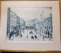 Laurence Stephen Lowry (1887-1976) - Level Crossing at Burton On Trent