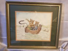 Louis William Wain (1860-1939), An Uncomfortable Fishing Trip