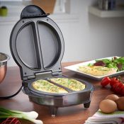 (NN72) Electric Omelette Maker The easy route to the perfect omelette! Make 2 plain or filled ...