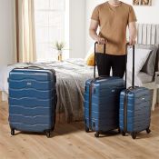 (S320) 3pc Navy Luggage Set