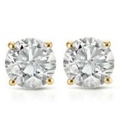 1.40 ctw diamond earings 14kt yellow gold