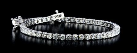14 kt. white gold - bracelet diamond