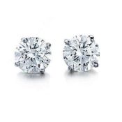 1.40 ctw diamond earings 14kt white gold