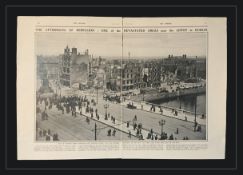 The Aftermath Of The Rebellion Mounted Double Page Easter Rising 1916