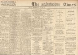 Easter Rising Very Rare Antique Publication Original The Times Newspaper 3rd May 1916