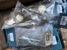 5 Brass Handles And 5 X 102 Mm Latches