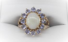 OPAL & TANZANITE RING