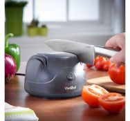 (X35) Electric Knife Sharpener. Two stage sharpening system grinds, hones & defines knives for ...