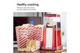 (S54) Retro Popcorn Maker Make healthy, mouth-watering popcorn the retro way! Comes with six c...