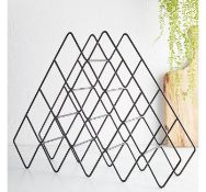 (X21) 15 Bottle Wine Rack. The modern matte black and minimalist geometric design make this win...