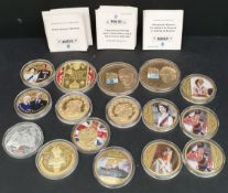 Collectable Coins 16 in Total Various Themes
