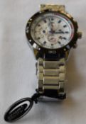 Skone White Dial Men's Watch Metal Strap