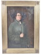 Oil painting on canvas of a woman
