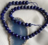 170 cts Approx 8 mm Natural Lapis Lazuli Diamond Faceted rounds gems
