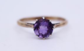 Amethyst 18ct Yellow Gold Ring