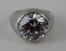 17ct Cubic Zirconia 18ct White Gold Set Ring