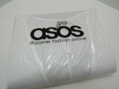 10 x asos White Cover up Dress. Beech, Holiday Dress. Lightweight. Size 16