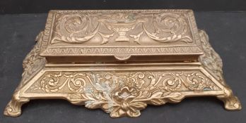Vintage Brass Stamp Box
