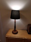 Antique Vintage Art Deco Table Lamp 1920's Turned Wood Painted decoration Tall Column