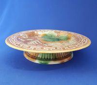 Victorian majolica raised cake or sandwich plate stand