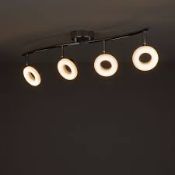 (PC152) MUESIS CHROME EFFECT MAINS-POWERED 4 LAMP SPOTLIGHT This 4 lamp spotlight is part of t...(