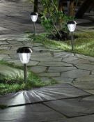 (UR90) Blooma Aurora Silver effect Solar-powered LED External Spike light, Pack of 6 These LED...