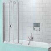 Twyfords 4 Panel Folding Bath Screen. RRP £358.99. Four folding panels ensure this bath scree...