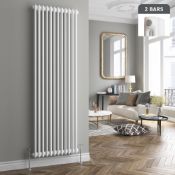 (RK189) 2000x490mm White Double Panel Vertical Colosseum Traditional Radiator. RRP £419.99.For...(