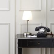 (UR91) Faith Brushed White Table lamp Recommended for Living rooms Dimmable 3 stage dimmable