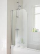 (RR73) 750x1300mm Straight single panel Bath screen. RRP £145.99. Easy installation: Wall prof...((