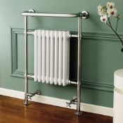 (UR151) 952x659mm Large Traditional White Towel Rail Radiator - Victoria Premium. RRP £449.99....