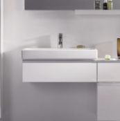 (RC25) Keramag 590mm Alpine High Gloss iCon Drawer Front Vanity Unit. RRP £812.99. Comes compl...