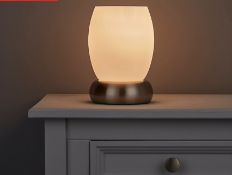 (UR92) Roswell Stainless steel effect Table lamp Recommended for Living rooms Dimmable 3 sta...