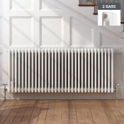 (RC91) 600x1410mm White Double Panel Horizontal Colosseum Traditional Radiator. RRP £552.99. ...