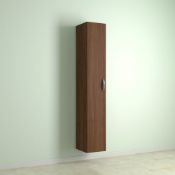 (RR106) Walnut effect Freestanding unit 300x1792mm. RRP£ 198. Stylish wall mounted storage cab...((