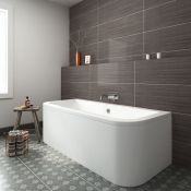 (UR127) 1700x750x460mm Denver Back to Wall Bath - Large. RRP £599.99.The double ended feature ...
