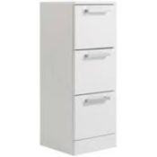 (XL85) Ardenno Gloss White Three drawer unit. Clean, crisp and versatile, our Ardenno gloss wh...(