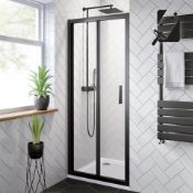 (RK38) 800mm - 6mm - Elements EasyClean Bifold Shower Door. RRP £299.99.6mm Safety Glass - Sin...