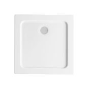 (H70) 700x700mm Square Ultra Slim Stone Shower Tray. RRP £229.99. Low profile ultra slim desig...(