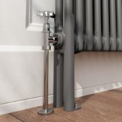 (RC163) 270x75mm - Wall Mounting Feet Set for 2 Bar Radiators - Anthracite Can be used to floor...