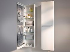 (DE99) Keramag Geberit myDay 1500mm Tall White Storage Unit. RRP £981.99. One door with soft ...