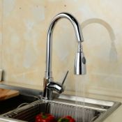 Della Modern Monobloc Chrome Brass Pull Out Spray Mixer Tap. RRP £299.99. This tap is from ou...