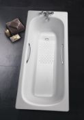 (UR129) 1700mm Twyford Single Ended Bathtub. RRP £429.99. Not tap hole, Slip resist, including...