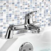 (DE104) Chrome Bath Filler Mixer Tap Monobloc Bathroom Lever Tap . Chrome plated solid brass 1...
