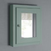 (RK174) Cambridge Single Door Mirror Cabinet – Marine Mist.RRP £290.00.Traditional aest...