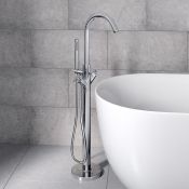 (DE42) Austin Chrome Freestanding Bath Tap with Hand Held Shower. RRP £499.99. We love this be...