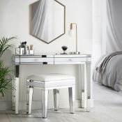 (LV161) White Mirrored Dressing Table Desk Gorgeous mirrored effect reflects light beautifully...