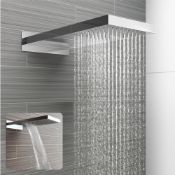 (LV144) Stainless Steel 230x500mm Waterfall Shower Head. RRP £374.99. Dual function waterfall ...