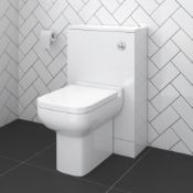 (OS67) 500mm Slimline Gloss White Back To Wall Toilet Unit. RRP £159.99. Engineered with every...